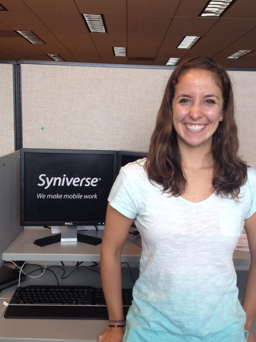 Meaghan Krohn on site at Syniverse Technologies