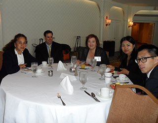 Jie Pan with EDF staff and board members.
