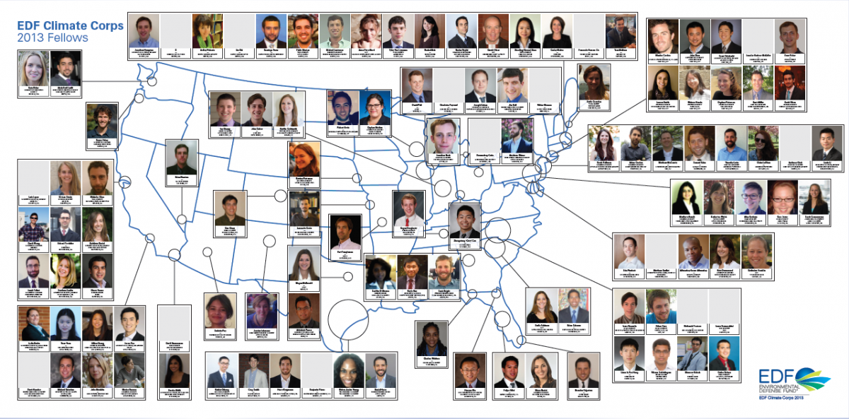 2013 EDF Climate Corps Fellow Map